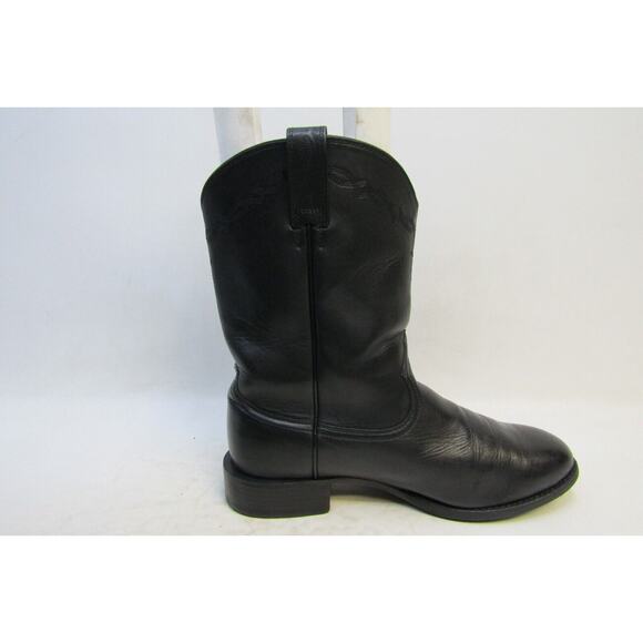 Ariat Mens Size 11 EE Black Leather Cowboy Western Roper Boots